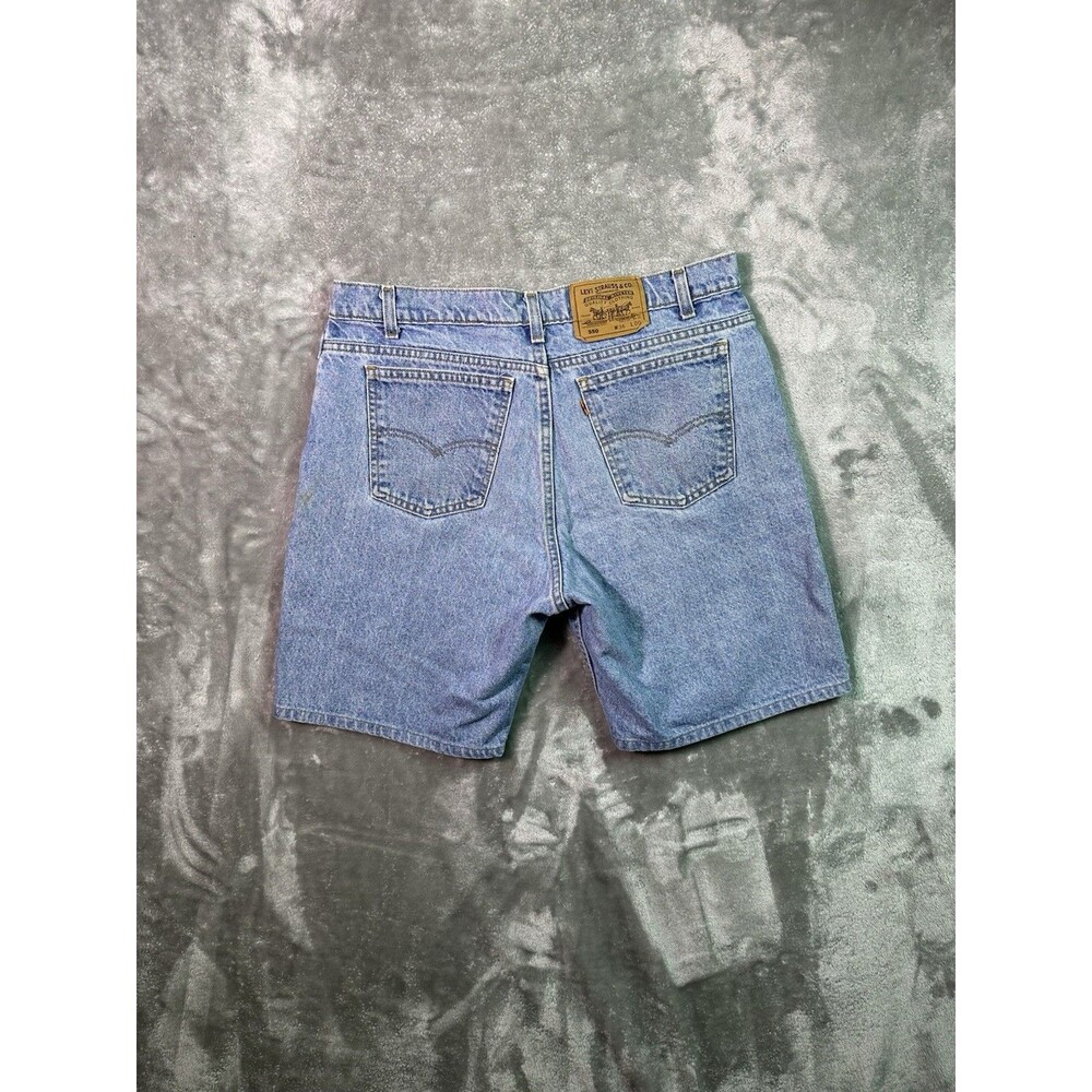 Vintage Levis 550 Shorts Mens 36 Orange Tab 90s Jorts Denim Y2K Made In USA